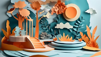 Innovative Abstract Paper Cutouts for Crafting and Design Projects with AI Generation