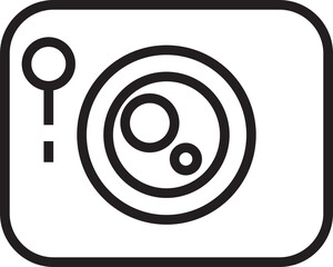 camera icon line illustration