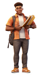 Poster - PNG Standing holding cartoon adult.