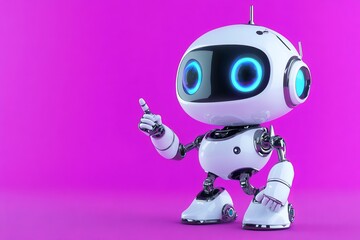 Poster - Robot pointing at a space, generated by stock