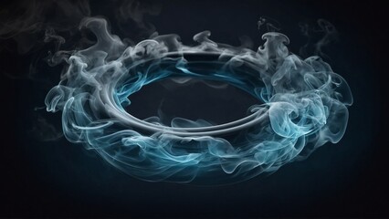 smoke of the smoke on a black background