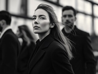 Elegant Woman in Business Suit, Portrait