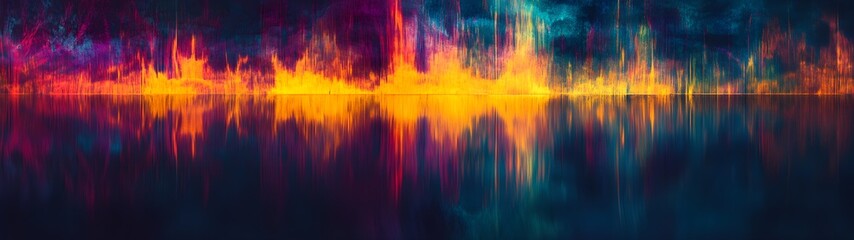 Abstract Colorful Glitch Art Background