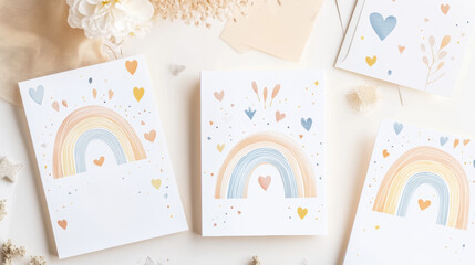 Wall Mural - Rainbow Cards.