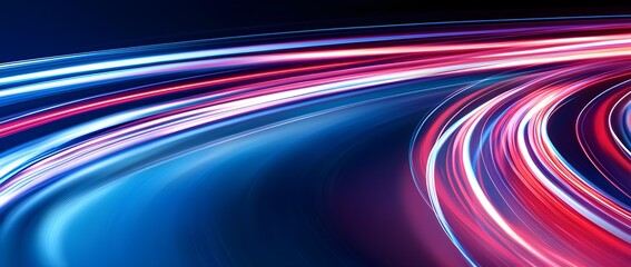 Canvas Print - Abstract Light Trails Background