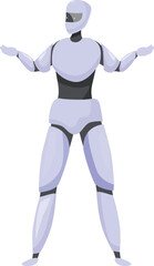 Poster - Humanoid robot standing with open arms, showcasing advanced robotics and artificial intelligence