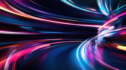 Wall Mural - Abstract Light Trails