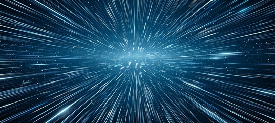 Poster - Cosmic Vortex Abstract Star Trails Converging at a Central Point, Dynamic and Minimalistic