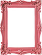 © El Benedikt - isolated pink image frame empty antique ornaments with transparent background 1