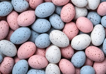 Canvas Print - Close Up of Speckled Easter Eggs