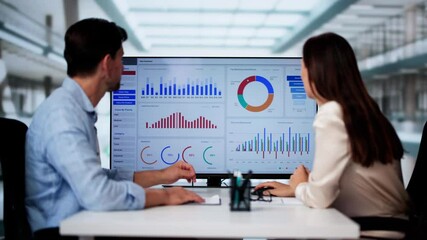 Aufkleber - Performance Analytics Dashboard Tech On PC Screen