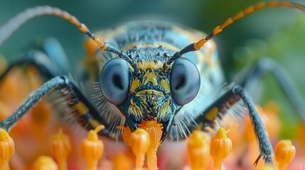 Wall Mural - macro of a wasp