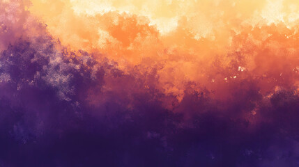 An abstract background with grainy gradients transitioning from deep purples to soft oranges, creating warmth