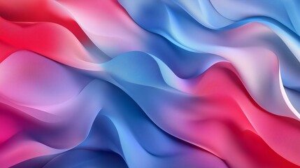 Poster - abstract wave patterns in vibrant red and blue tones create a dynamic visual experience, showcasing 