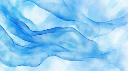 Poster - Soft blue waves create a tranquil and calming atmosphere in a serene abstract design suitable for relaxation and meditation