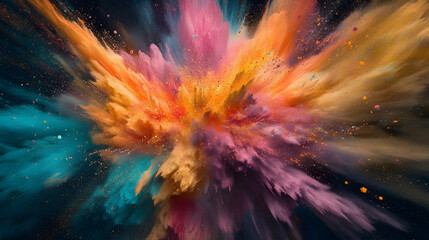colorful explosion of shapes in an abstract background
