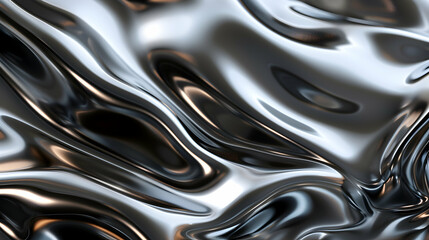 Poster - Thick fluid metallic substance background, generative AI