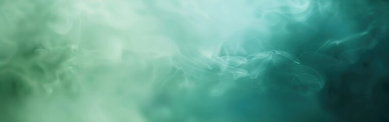 Poster - A greenish blue background with smoke in the foreground