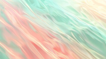 Leinwandbilder - A colorful, flowing piece of fabric with a pink and green stripe
