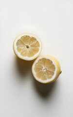 Poster - lemon on a white background