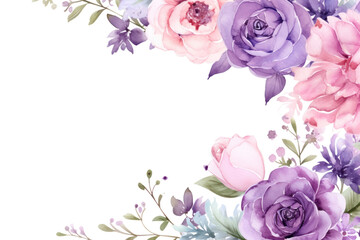 Poster - PNG Minimal purple bouquet pattern flower plant.