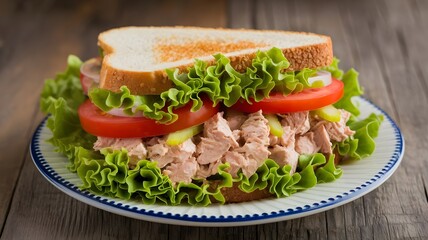 Vegetable sandwich with tuna