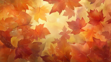 Wall Mural - Autumn leaves background wallpaper