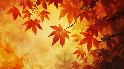 Wall Mural - Autumn leaves background wallpaper