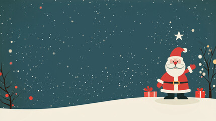 Poster - Christmas Santa Background Wallpaper