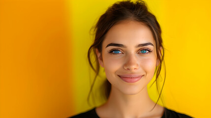 Poster - Young Woman Fan Laughing Portrait Happy Adult