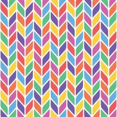 Sticker - seamless pattern of colorful geometric shapes