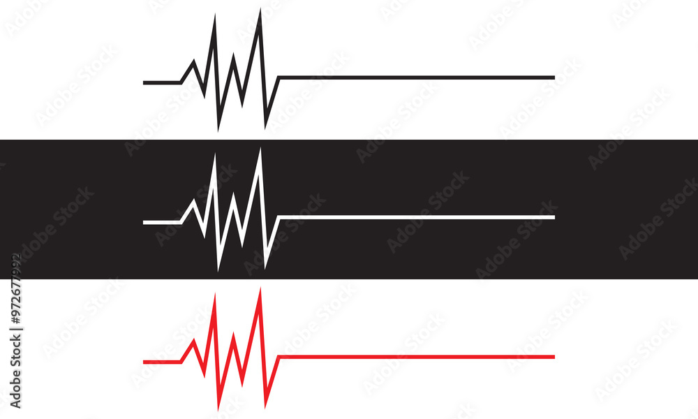 Heartbeat pulse line vector health medical concept for graphic design ...