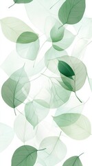 Canvas Print - Green Leaves Abstract Design.