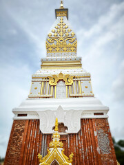 Wall Mural - Phanom Pagoda of Phra That Phanom temple in That Phanom District, Nakhon Phanom, Thailand, Golden pagoda