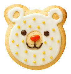 Wall Mural - PNG Bear character cookie icing dessert.