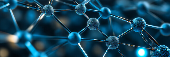 close-up view of molecular structure showcasing nanotechnology and scientific innovation in atomic c