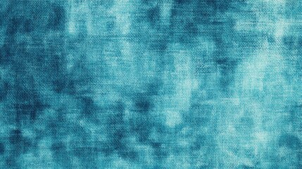 Poster - Textured blue fabric surface with a soft, smooth finish in natural light showcasing shades of teal and aqua hues