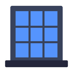 Canvas Print - Editable design icon of window