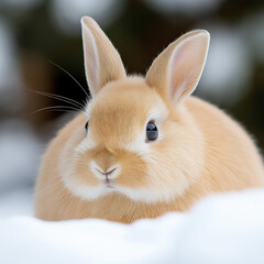 Snow Rabbit Isolated