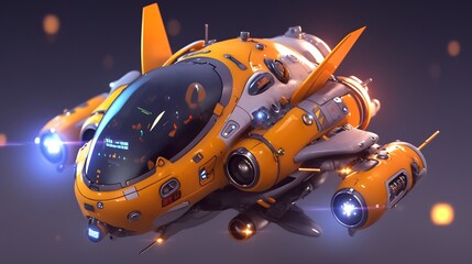 futuristic spaceship design.