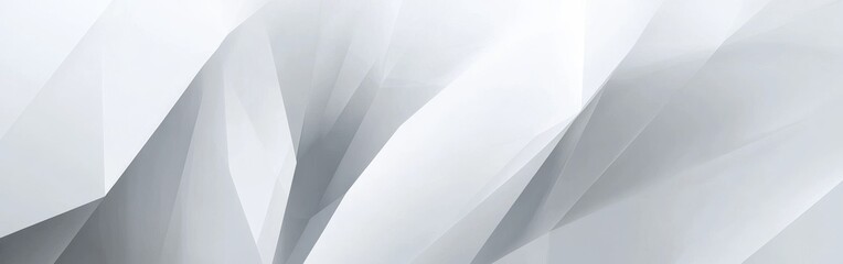 Leinwandbilder - Abstract composition of layered white geometric shapes creating a modern design suitable for backgrounds or wallpapers