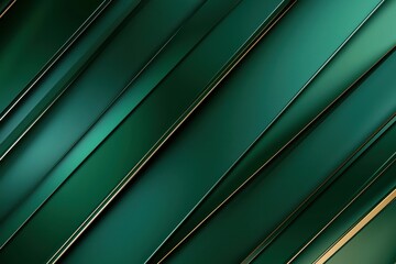 Poster - Abstract green and gold diagonal lines create a sleek, modern design.