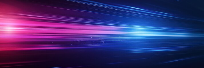 Poster - abstract light trails in blue and purple colors