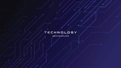 Poster - Abstract futuristic - Molecules technology with polygonal shapes on dark blue background.