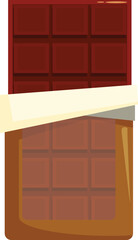 Poster - Chocolate bar is partially unwrapped showing its delicious inside