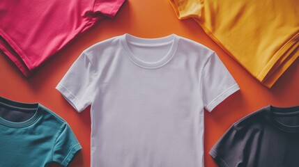 Wall Mural - Apparel Flatlay Tshirt Mockup