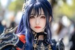© Halina Berah - Cosplay anime personage collage using generative AI of a beautiful Chinese girl