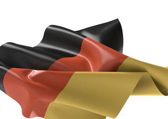 The German flag waves proudly its colors vibrant and bold