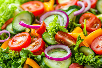 Colorful and Fresh Salad with Various Vegetables.