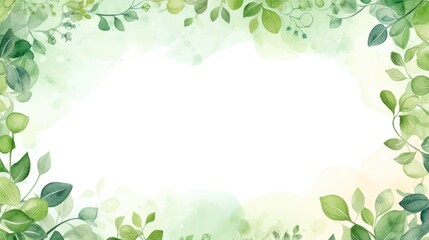 Wall Mural - Spring leaves copy space background